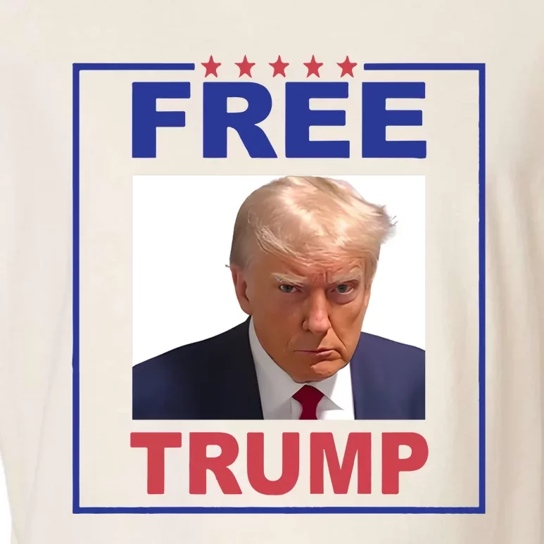 Free Trump Funny Trump Not Guilty Garment-Dyed Women's Muscle Tee