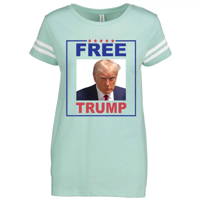 Free Trump Funny Trump Not Guilty Enza Ladies Jersey Football T-Shirt