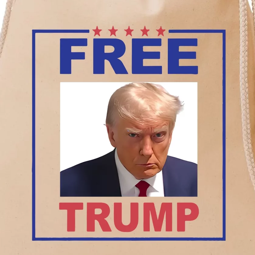 Free Trump Funny Trump Not Guilty Drawstring Bag