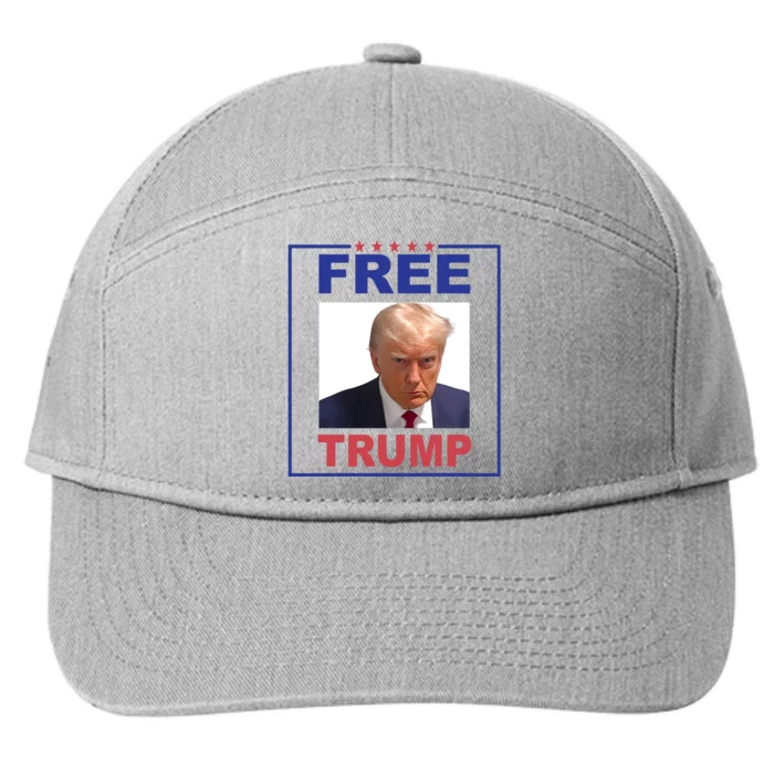 Free Trump Funny Trump Not Guilty 7-Panel Snapback Hat