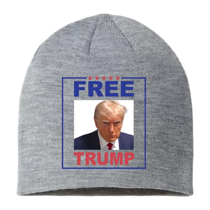 Free Trump Funny Trump Not Guilty 8 1/2in Sustainable Knit Beanie