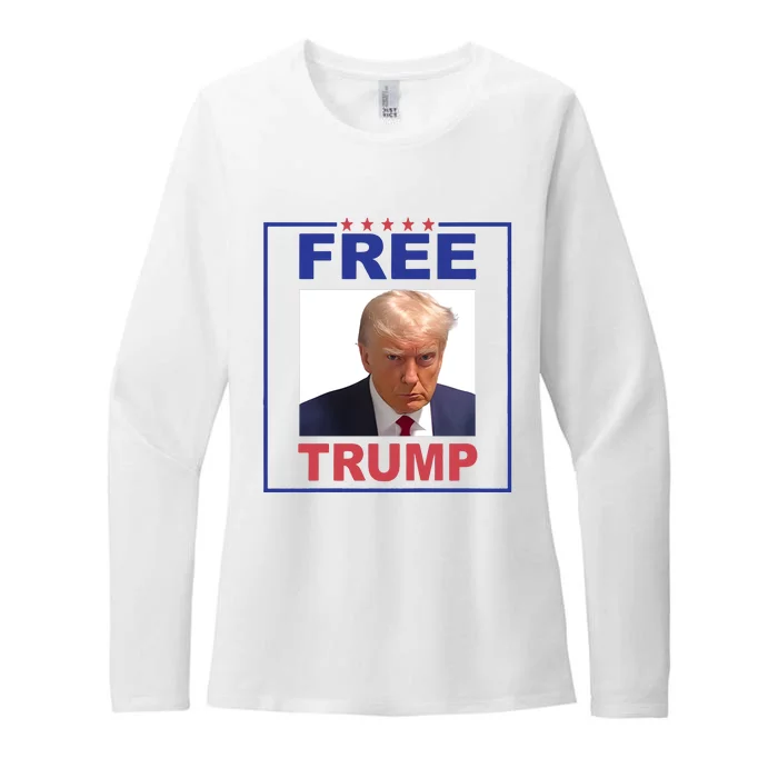 Free Trump Funny Trump Not Guilty Womens CVC Long Sleeve Shirt