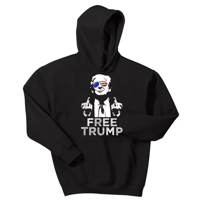 Free Trump, Free Donald Trump 2024 Kids Hoodie