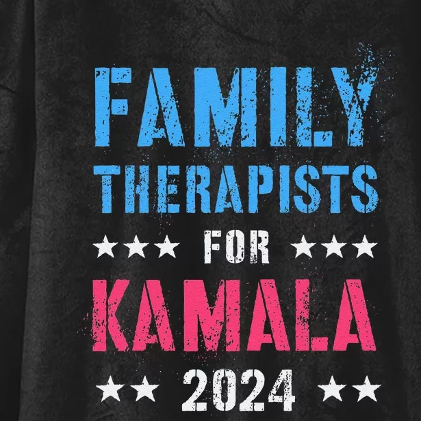 Family Therapists For Kamala 2024 47th Grab Him By Ballot Hooded Wearable Blanket