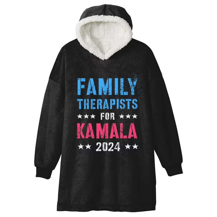 Family Therapists For Kamala 2024 47th Grab Him By Ballot Hooded Wearable Blanket