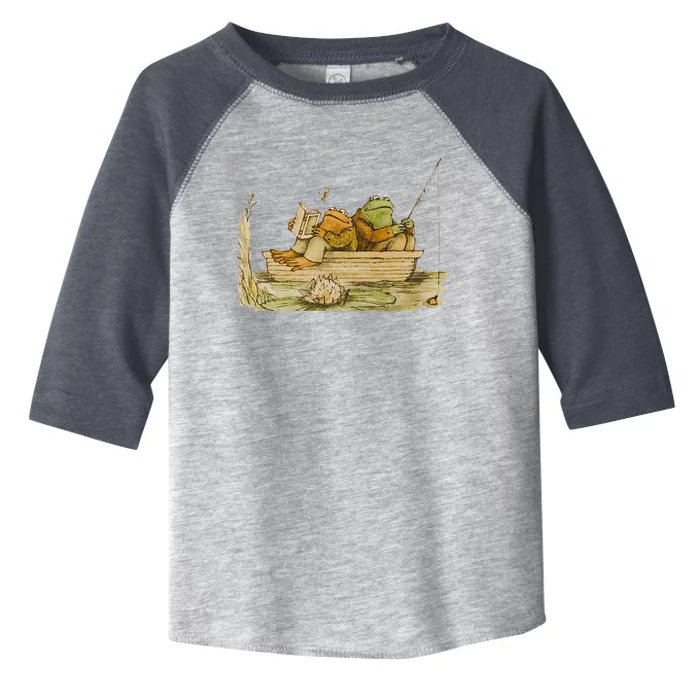 Frog & Toad Fishing Vintage Classic Book Frog Reading Book Toddler Fine Jersey T-Shirt