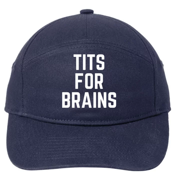 Funny Tits For Brains Sarcasm Saying Feminist Mama Christmas 7-Panel Snapback Hat