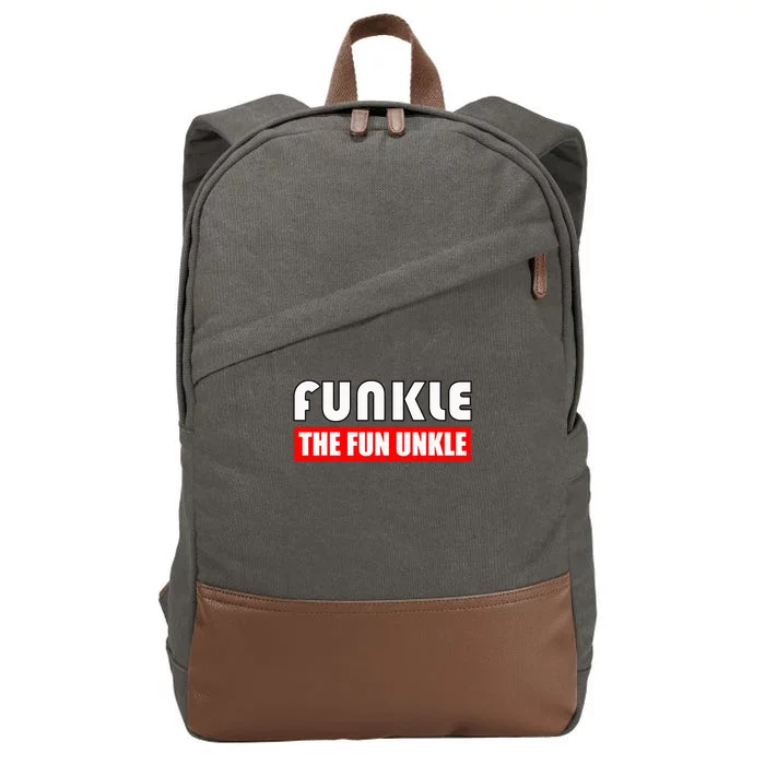 Funkle The Fun Uncle Fun Families Nephews Cotton Canvas Backpack