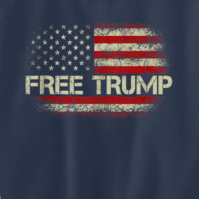 Free Trump, Free Donald Trump 2024 Kids Sweatshirt