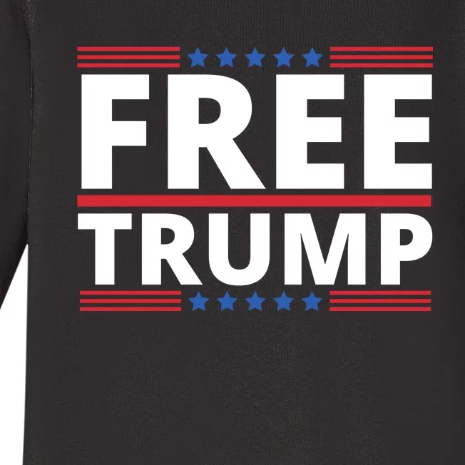 Free Donald Trump Republican Support Baby Long Sleeve Bodysuit