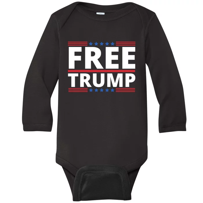 Free Donald Trump Republican Support Baby Long Sleeve Bodysuit