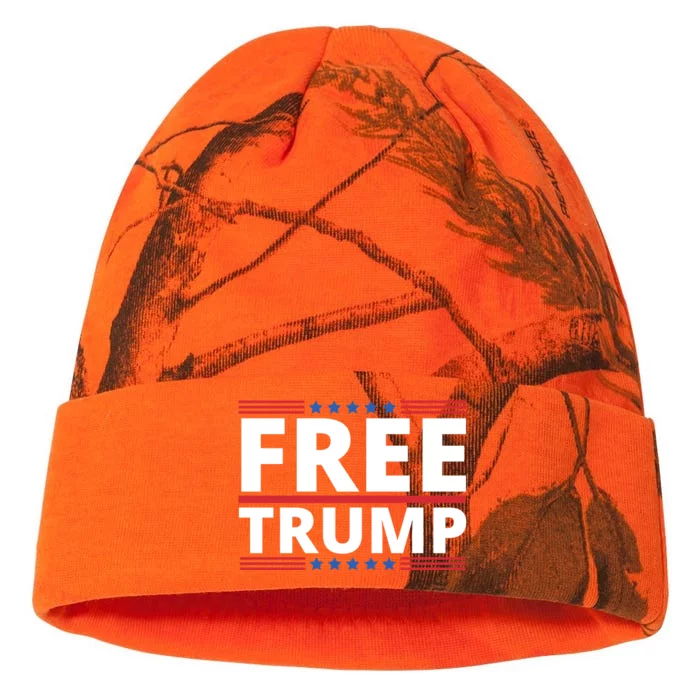 Free Donald Trump Republican Support Kati - 12in Camo Beanie