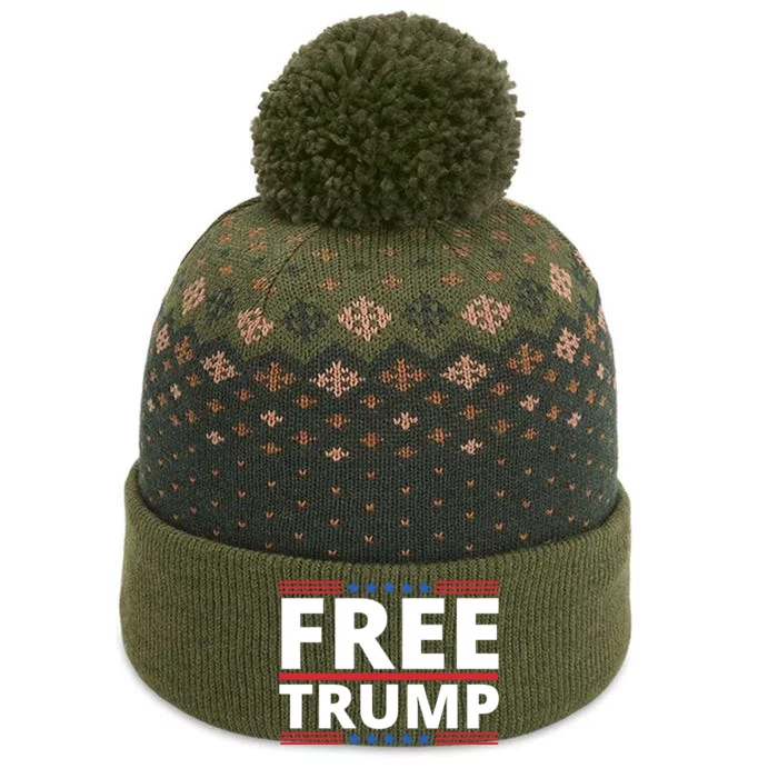 Free Donald Trump Republican Support The Baniff Cuffed Pom Beanie