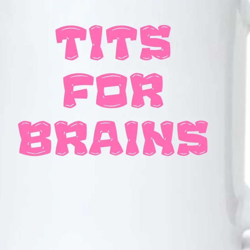 Funny Tits For Brains Sarcasm Saying Black Color Changing Mug