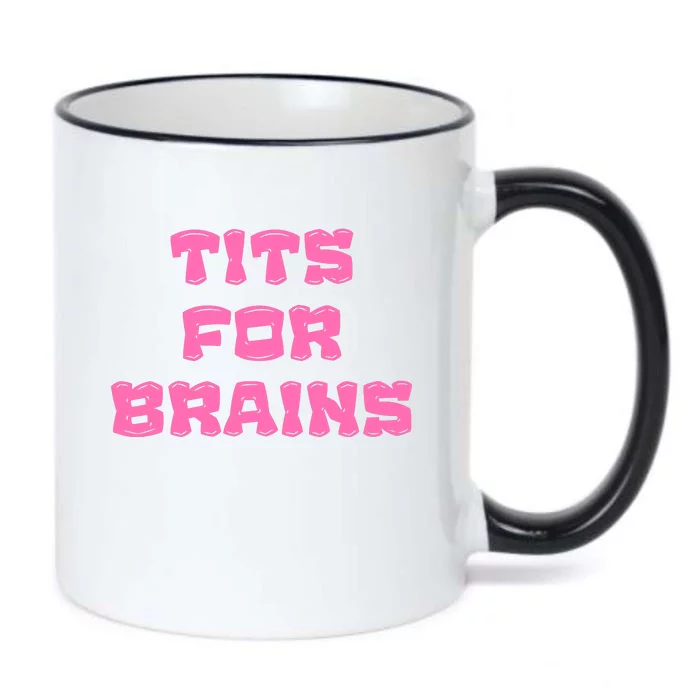 Funny Tits For Brains Sarcasm Saying Black Color Changing Mug