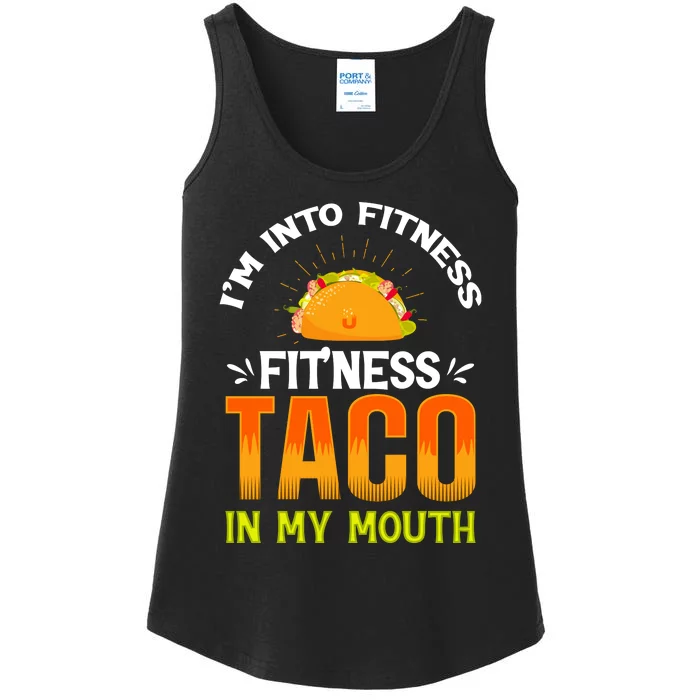 Fitness Taco Fun Quote Ladies Essential Tank