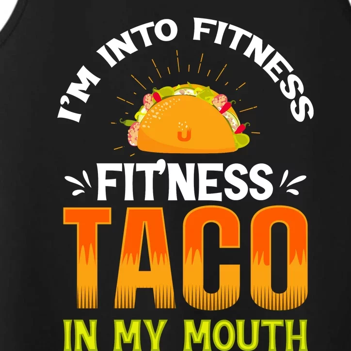 Fitness Taco Fun Quote Performance Tank