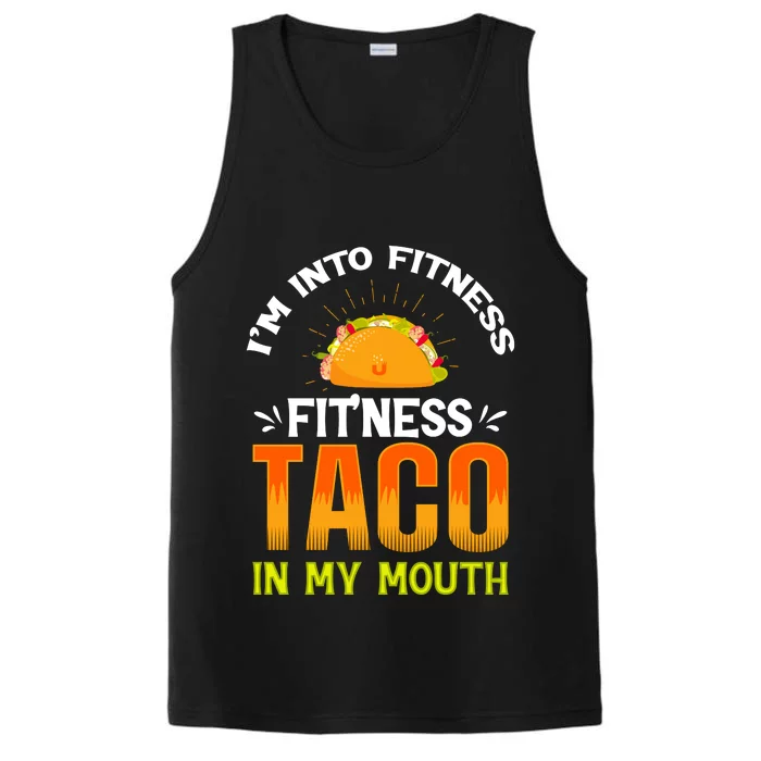 Fitness Taco Fun Quote Performance Tank