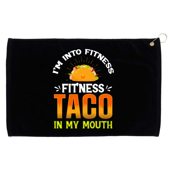 Fitness Taco Fun Quote Grommeted Golf Towel