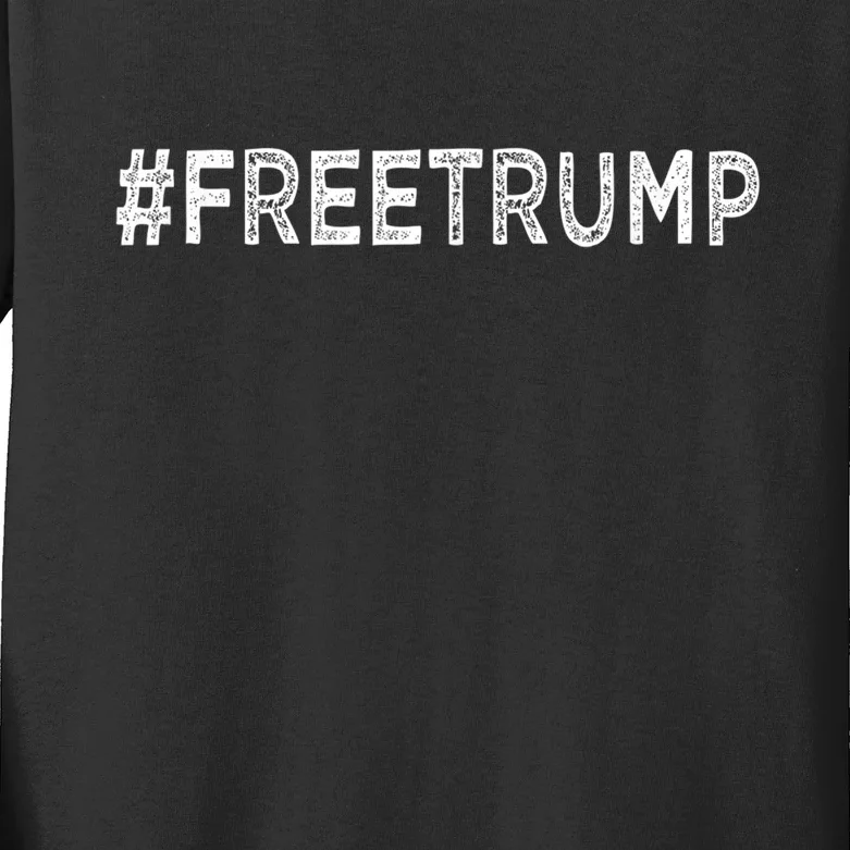 Free Trump, Free Donald Trump 2024 Kids Long Sleeve Shirt