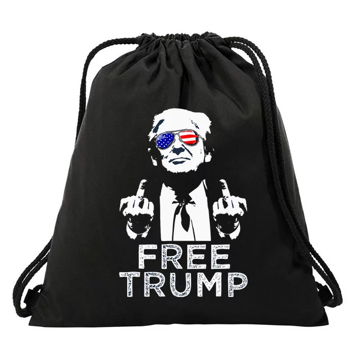 Free Trump Free Donald Trump 2024 Drawstring Bag