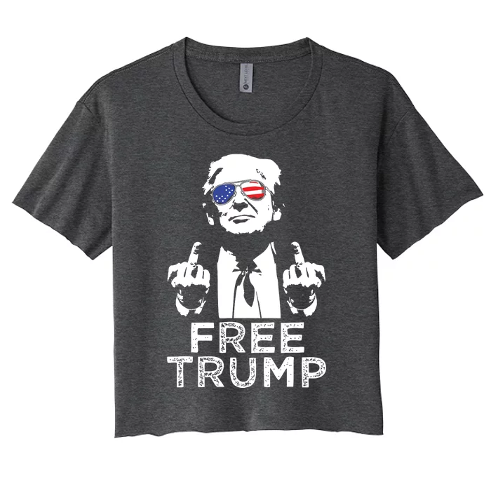 Free Trump Free Donald Trump 2024 Women's Crop Top Tee