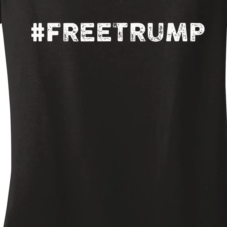 Free Trump Free Donald Trump 2024 Women's V-Neck T-Shirt