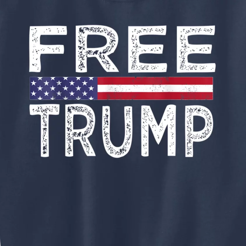 Free Trump, Free Donald Trump 2024 Kids Sweatshirt