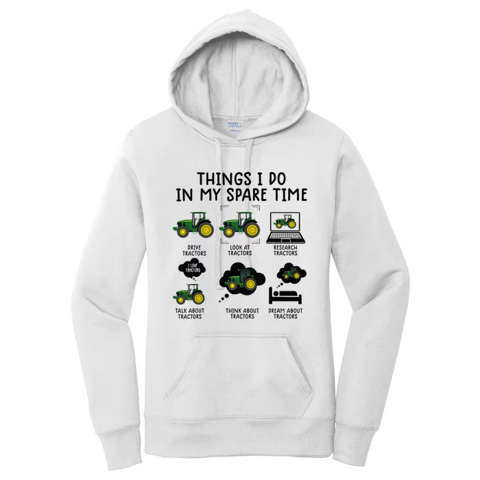 Funny Tractor Farming For Kids Farmer Women's Pullover Hoodie