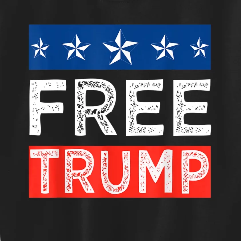 Free Trump, Free Donald Trump 2024 Kids Sweatshirt