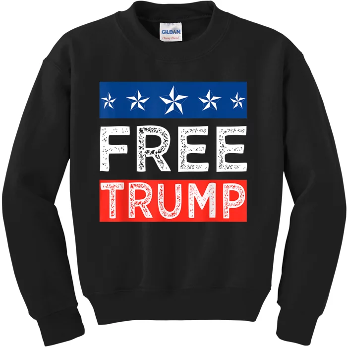 Free Trump, Free Donald Trump 2024 Kids Sweatshirt