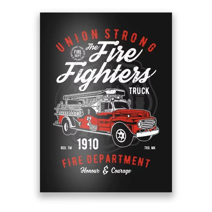 Firefighters Truck Fire Fepartment Poster