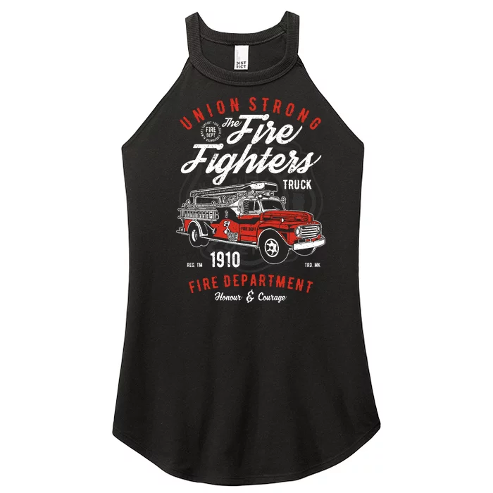 Firefighters Truck Fire Fepartment Women’s Perfect Tri Rocker Tank