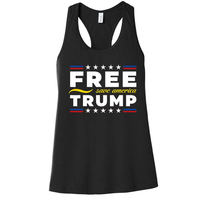 Free Trump Free Donald Trump 2024 Women's Racerback Tank