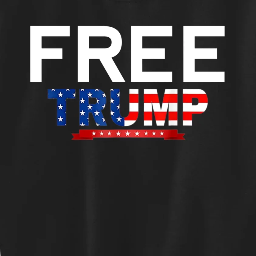 Free Trump, Free Donald Trump 2024 Kids Sweatshirt