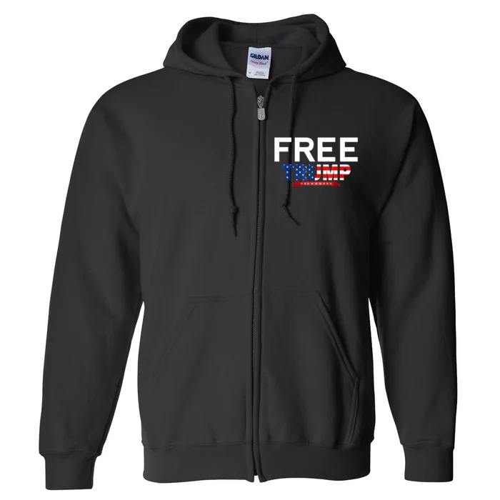 Free Trump, Free Donald Trump 2024 Full Zip Hoodie