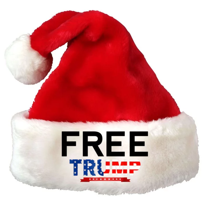 Free Trump, Free Donald Trump 2024 Premium Christmas Santa Hat