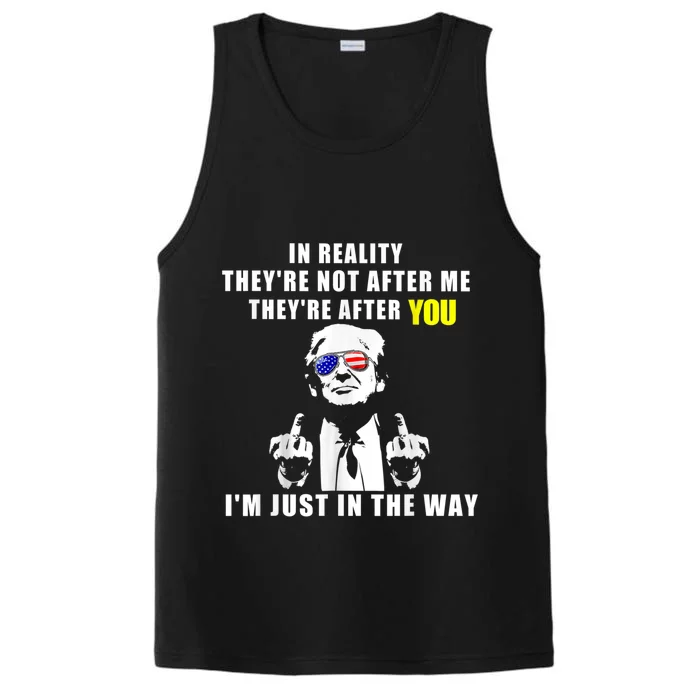 Free Trump Free President Donald Trump 2024 Performance Tank