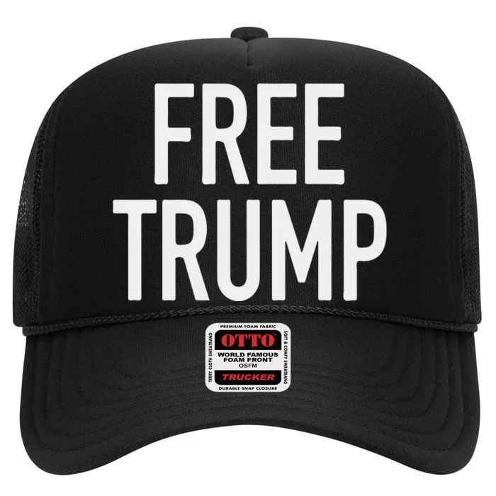 Free Trump High Crown Mesh Trucker Hat