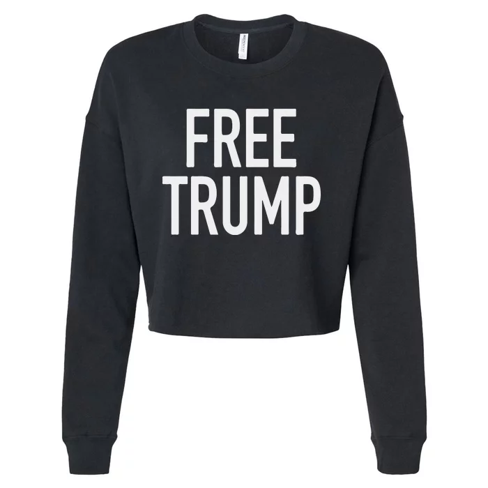 Free Trump Cropped Pullover Crew