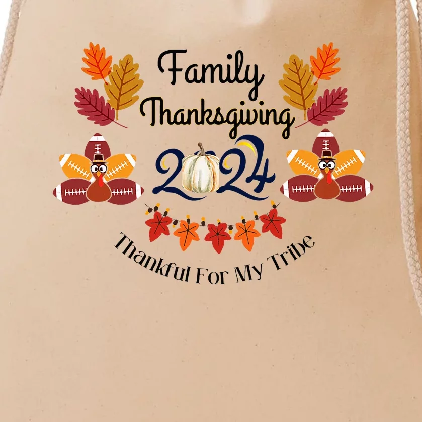 Family Thanksgiving Drawstring Bag