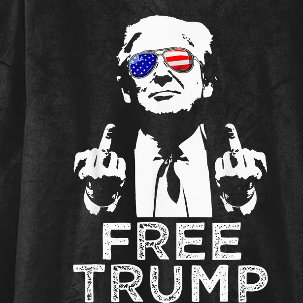 Free Trump Free Donald Trump 2024 Pullover Hoodie Hooded Wearable Blanket