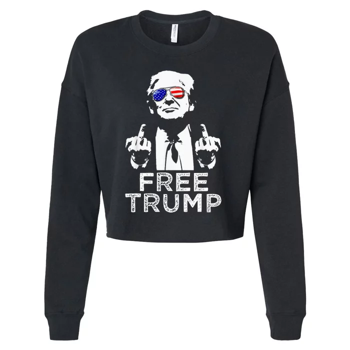 Free Trump Free Donald Trump 2024 Pullover Hoodie Cropped Pullover Crew