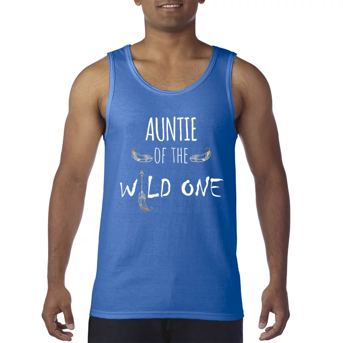 Funny T For Best Aunt Auntie Of The Wild One Cute Gift Tank Top