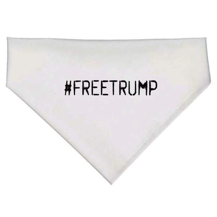 Free Trump Free Donald Trump 2024 USA-Made Doggie Bandana