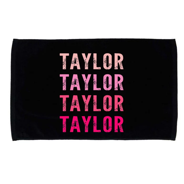 Funny Taylor first given name retro vintage distressed Microfiber Hand Towel