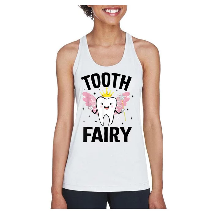 Funny Tooth Fairy Halloween Costume Women's Racerback Tank