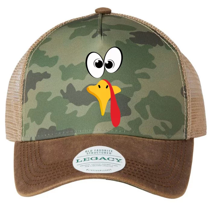 Funny Turkey Face Gift Legacy Tie Dye Trucker Hat