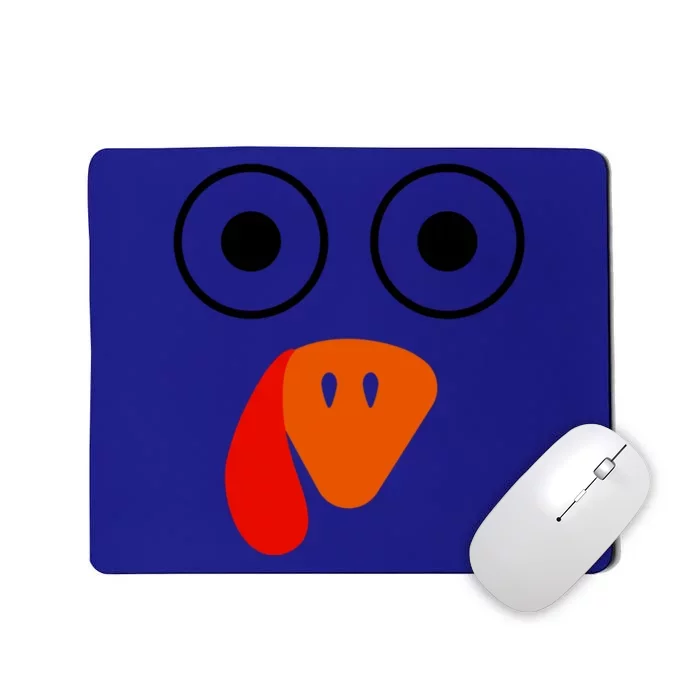 Funny Turkey Face Gift Big Eyes Pilgrim Thanksgiving Day Gift Mousepad