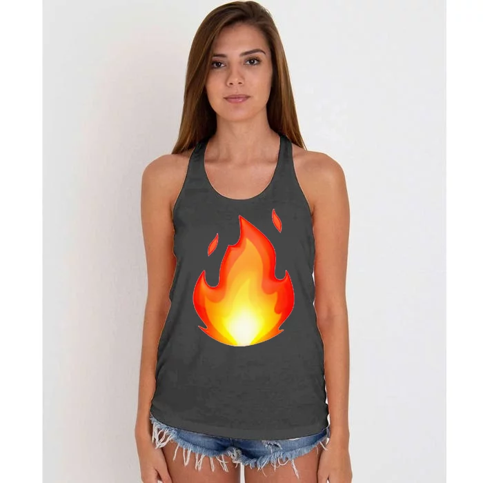 Fire Ts & Fire Designed Clothing Of Hot Fire Women's Knotted Racerback Tank